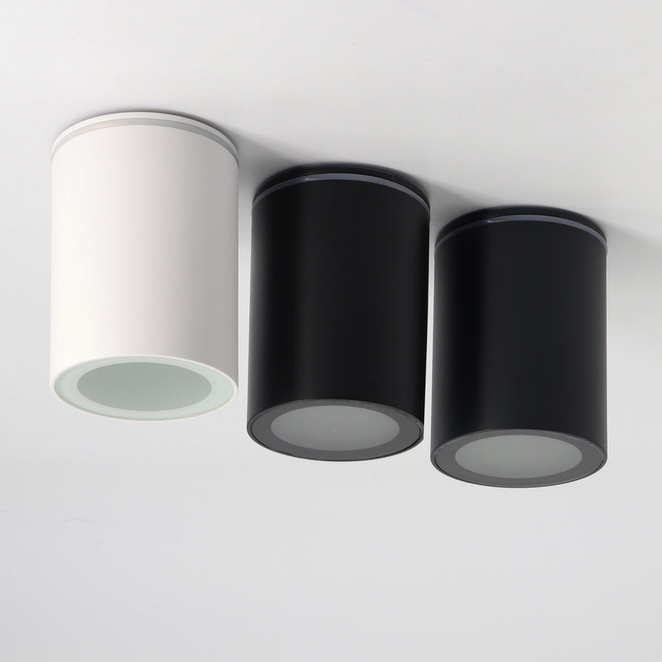 Aufbaustrahler AQILO IP65 DSO für Außen & Innen aus Aluminium und Glas Rund IP65 GU10 230V