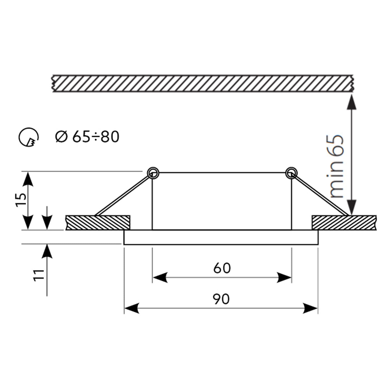 Einbaustrahler MORTA CT-DSL50-B Eckig Schwarz-Spiegel GU10 230V 12V