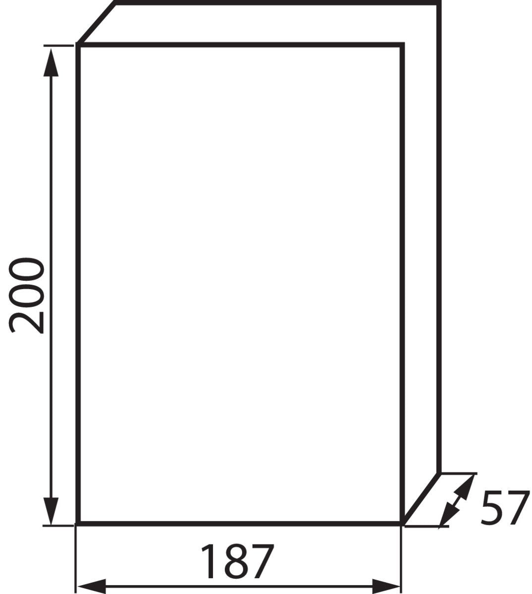 Verteilerkasten / Sicherungskasten / Stromverteiler, 1-reihig, 200 x 187 x 57, IP40, 230/400V