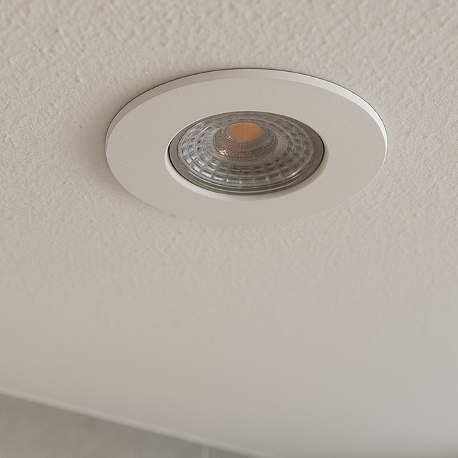 LED recessed spotlight Aqua IP44 | for indoor &amp; outdoor use | 6.2W warm white | Dimmable | Round | White | GU10 230V
