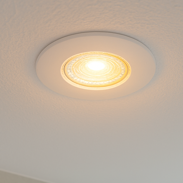 LED recessed spotlight Aqua IP44 | for indoor &amp; outdoor use | 6.2W warm white | Dimmable | Round | White | GU10 230V