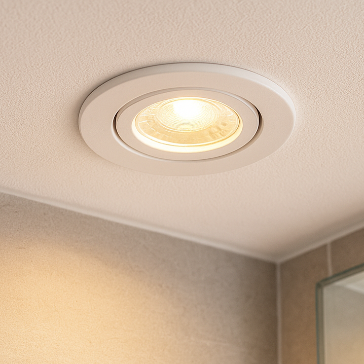 LED Einbaustrahler 9605M | aus Aluminium für Außen & Innen | Rund Eckig | Weiß Schwarz Matt | IP44 | inkl. GU10 Fassung | 230V | Dimmbar | 3000K 4000K 6000K | extra-flach