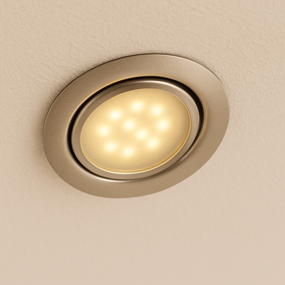 LED Einbauleuchte Hedda solo matt-chrom warm-weiß 58mm Bohrloch 2,5W 12V