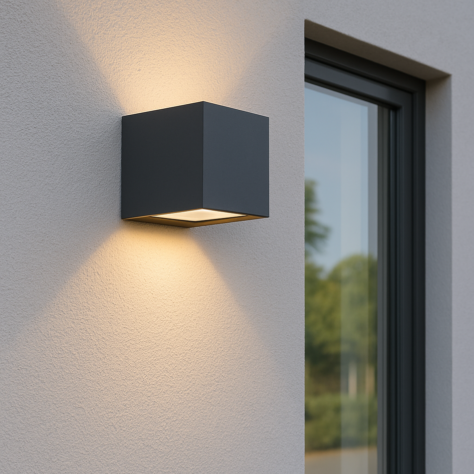 Applique murale extérieure LED KANLUX REKA CCT EL 7W-L-GR Up & Down IP54 | 29005
