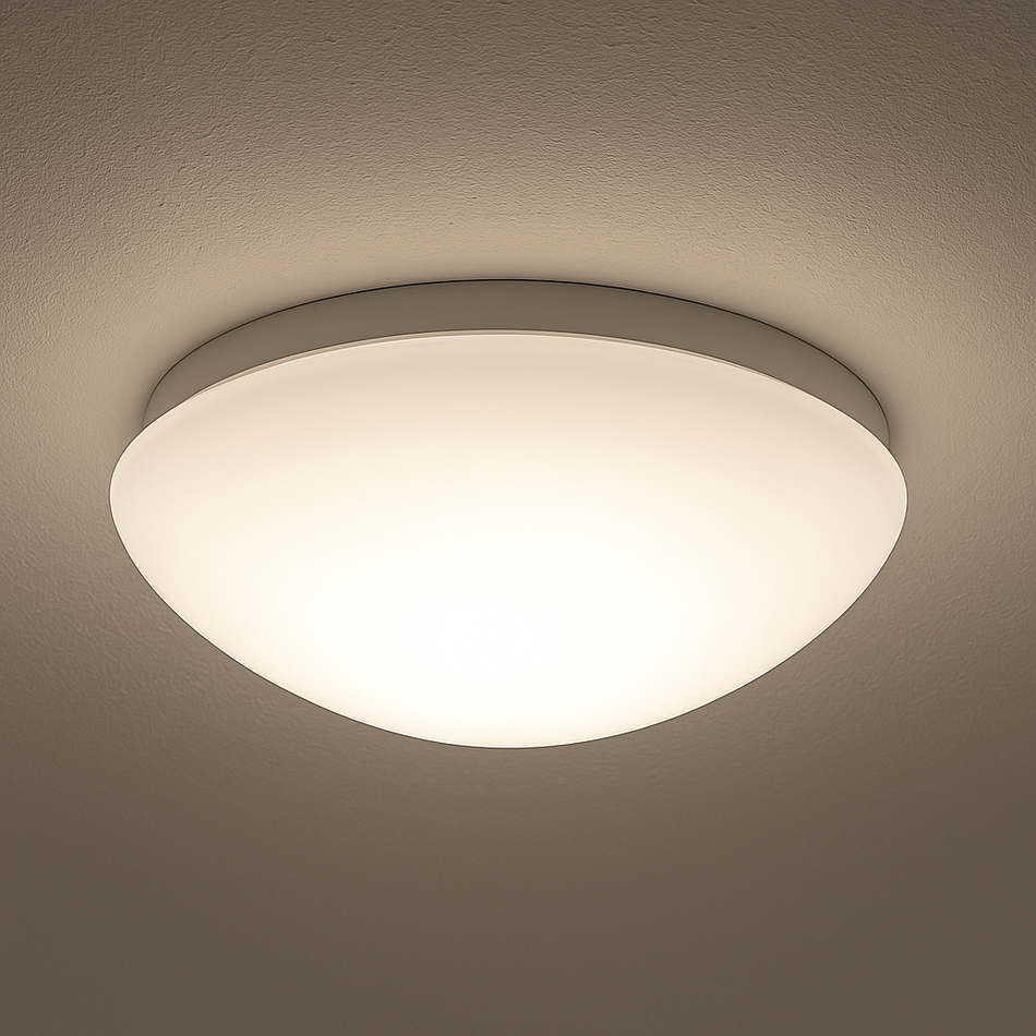 Plafonnier applique plastique blanc IP44 E27 230V 