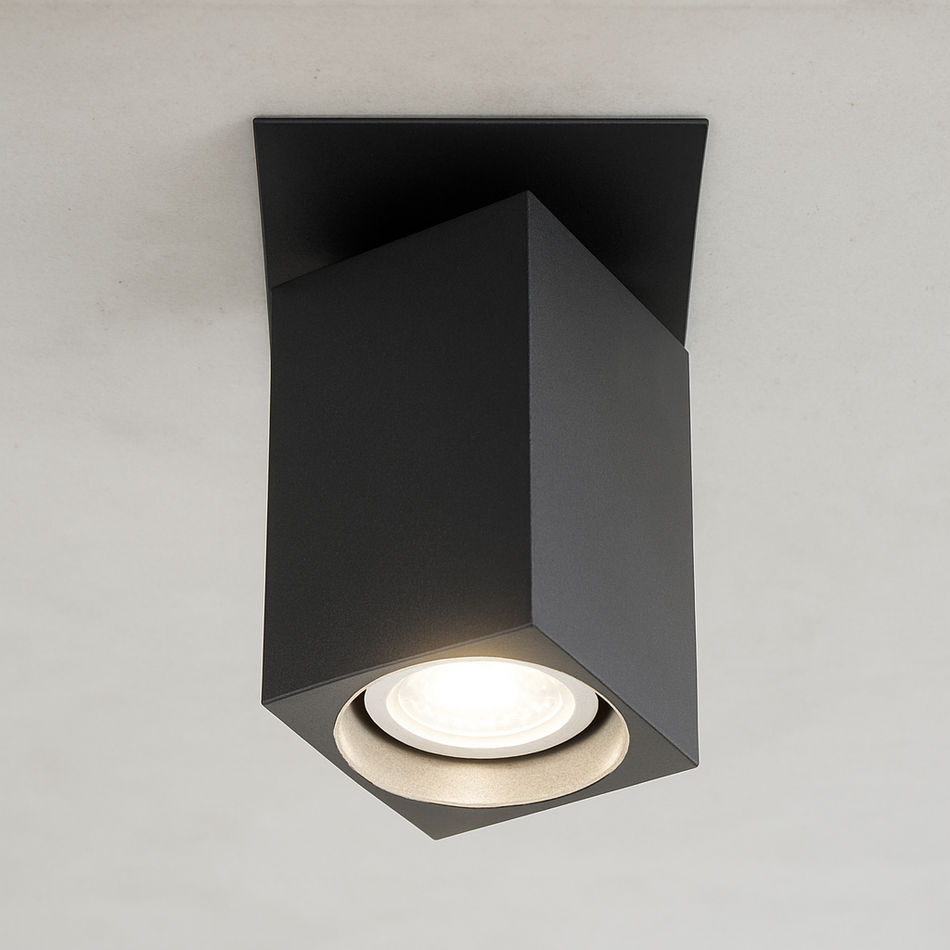 Spot encastré LED | Carré | Aluminium | 80 mm x 80 mm | IP20 | GU10 | 230V 