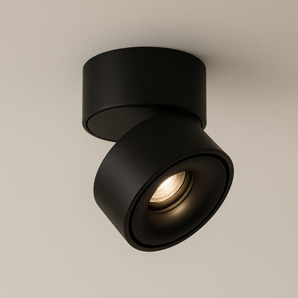 Deckenleuchte Aufbaustrahler MONACO MINI Dimmbar mit PHILIPS Dioden Schwarz / Weiß 9W IP20 230V