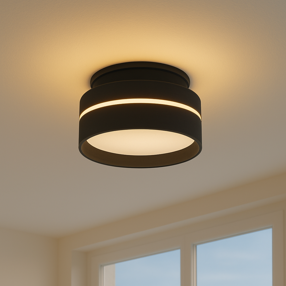 LED Einbaustrahler Oviedo aus Aluminium | Rund | Schwarz Weiß | IP20 | inkl. GU10 Fassung | Dimmbar 230V | direkte und indirekte Beleuchtung | extra-flach