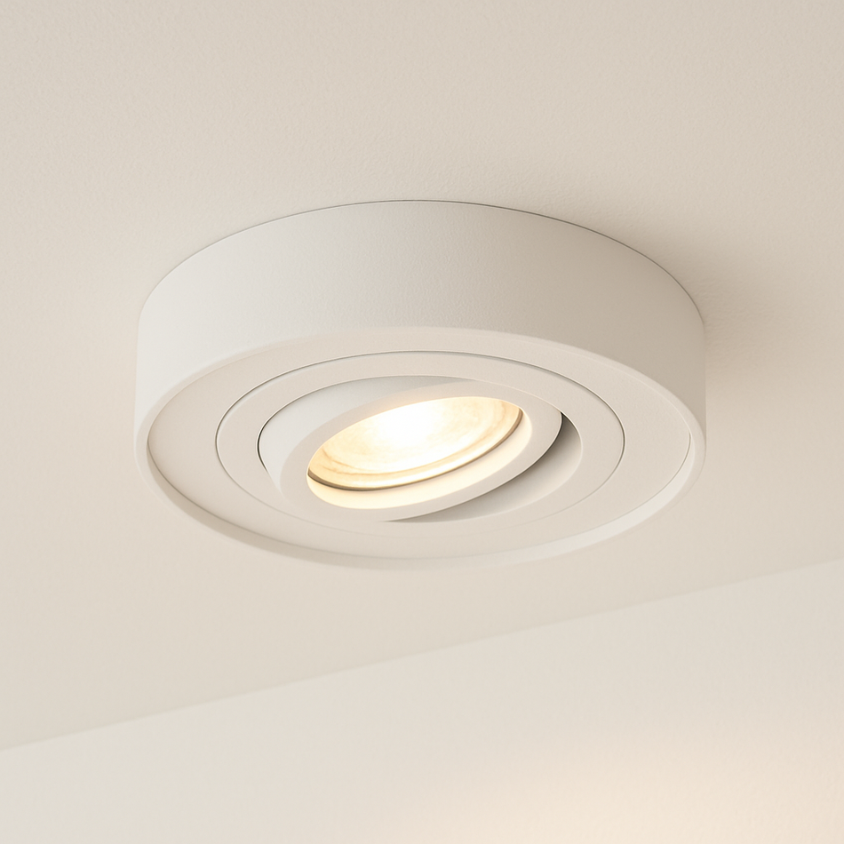 LED Einbaustrahler inkl. GU10 Fassung | Rund Ø96mm | Aluminium | IP20 | 230V | MINI MIDI | extra-flach | dimmbar