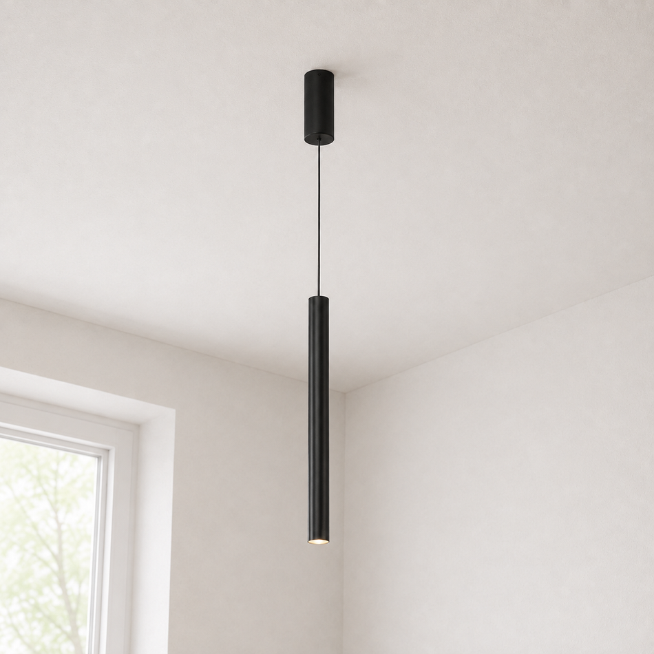 Suspension Helia 40 Led 3000K Ronde Noire 9W
