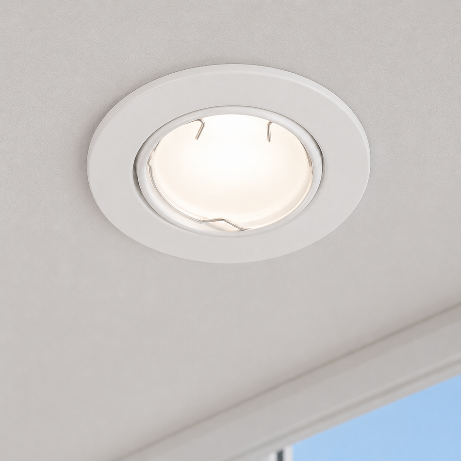 LED Einbaustrahler Decoro | rund, schwenkbar | Weiß, Schwarz, Chrom, Matt-Chrom, Antik-Messing | inkl. GU10 Fassung | 230V