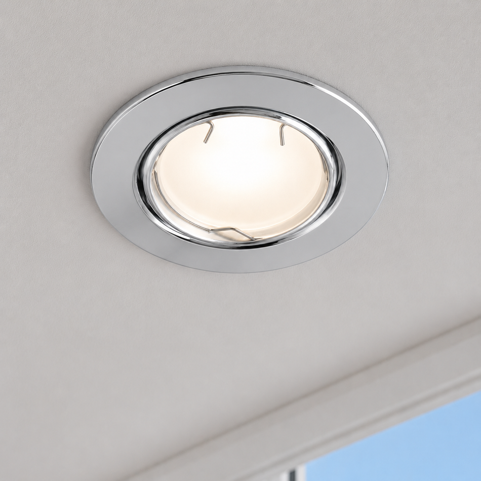 LED Recessed Spot Decoro | round, swivel | White, Black, Chrome, Matt Chrome, Antique Brass | incl. GU10 socket | 230V