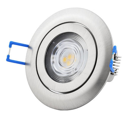 LED Einbaustrahler Extra-Flach "DF-9243-4" 5W Matt-Chrom Dimmbar 230V