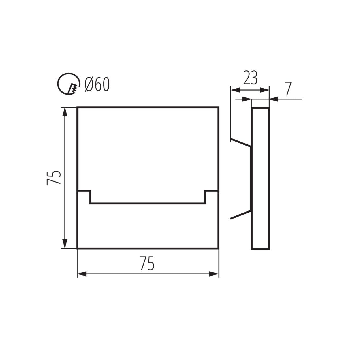 LED Treppeneinbauleuchte, Edelstahl, eckig, warmweiß / kaltweiß, 0,8W / IP20 / 12V DC