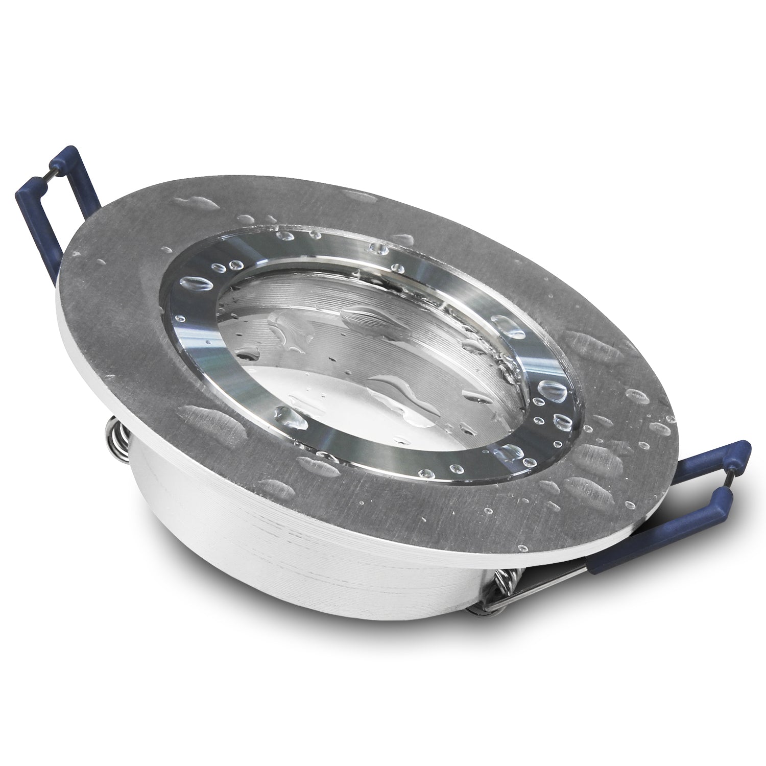 LED Einbaustrahler Star 7W Dimmbar Rund Silber IP44 GU10 230V