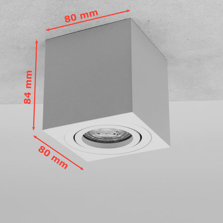 LED Aufbauleuchte 6.2W Dimmbar MILANO Eckig Weiß 230V
