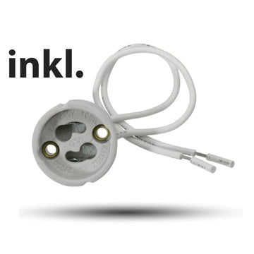 LED Einbaustrahler Aqua IP44 | für Außen & Innen | 7W Warmweiß | Dimmbar | Rund | Weiß | inkl. GU10 Fassung 230V