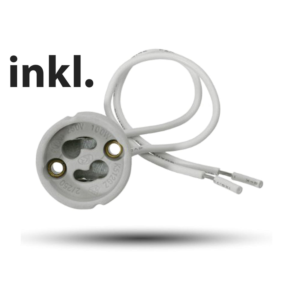 LED Einbaustrahler | Außenbereich & Badezimmer | IP44 | Eckig | Aluminium | 80mm x 80mm | GU10 | 230V 12V