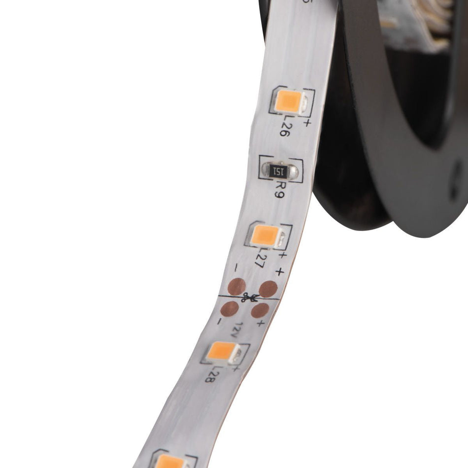 Bande LED, ruban adhésif de 5 mètres, blanc chaud / blanc neutre / blanc froid, autocollant, 1 m = 4,8 W / IP65 / 12 V (G)