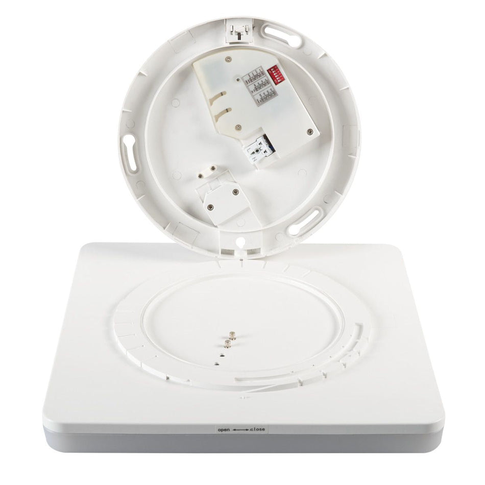 LED Deckenleuchte mit Bewegungserkennung, eckig, weiß, neutralweiß, 18W / IP54 / 230V