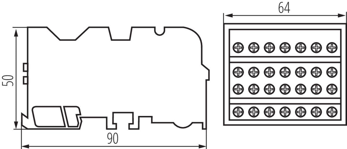 Bornier de ligne principale, bloc de distribution, blanc / 500V 