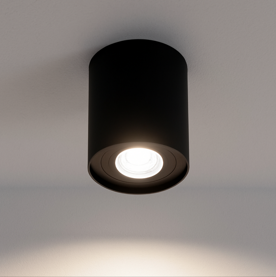 LED Aufbauleuchte | Aluminium | Weiß-matt oder Schwarz-matt | IP20 | GU10 | 230V | Dimmbar