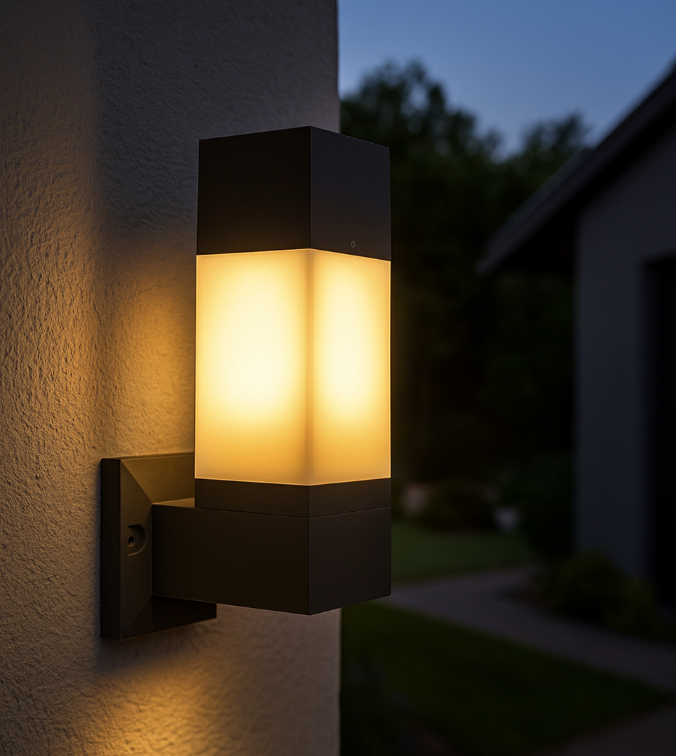 Außenwandleuchte, graphit, eckig, max 20W / E27 / IP54 / 230V