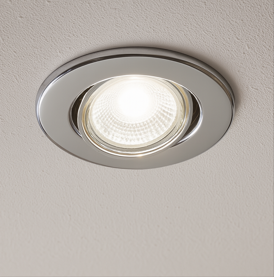 LED Einbaustrahler Decoro | Rund | Chrom | schwenkbar | energieeffizient | umweltfreundlich | inkl. GU10 Fassung | 230V