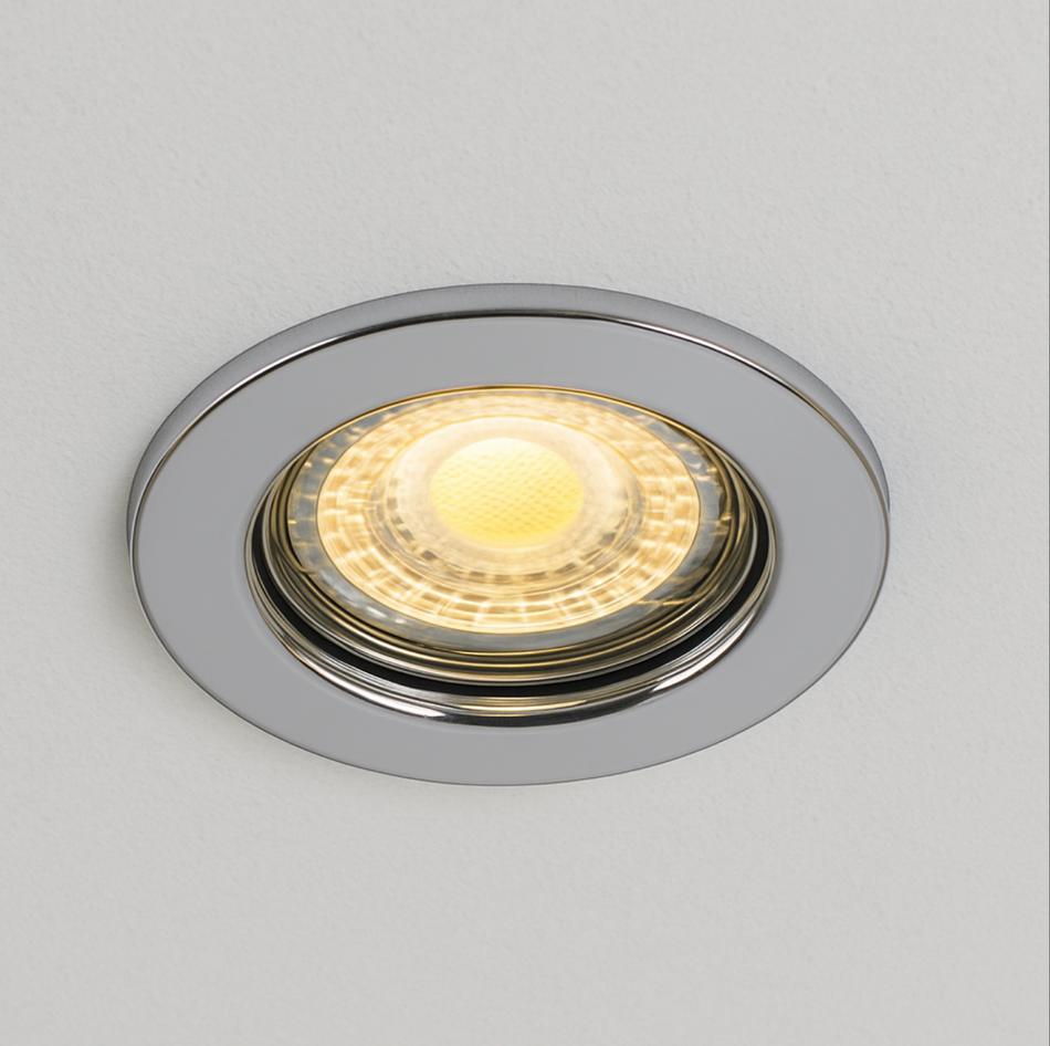 LED Einbaustrahler Decoro starr | Rund | Chrom | inkl. GU10 Fassung | 230V | energieeffizient | umweltfreundlich