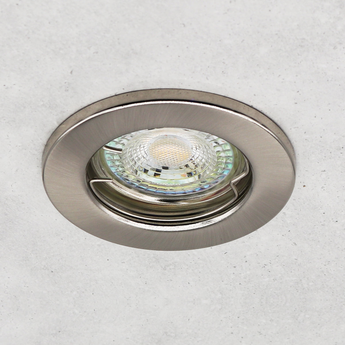 LED Einbaustrahler Decoro 6.2W Dimmbar starr Rund Matt-Chrom GU10 230V