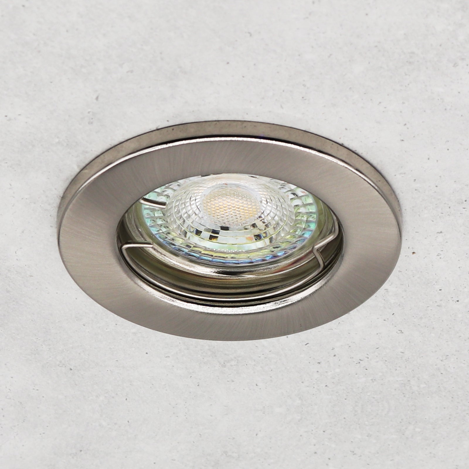 LED Einbaustrahler Decoro 6.2W Dimmbar starr Rund Matt-Chrom GU10 230V