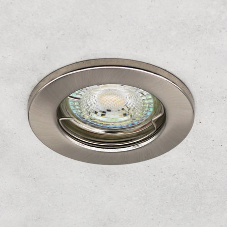 LED Einbaustrahler Decoro 6.2W Dimmbar starr Rund Matt-Chrom GU10 230V