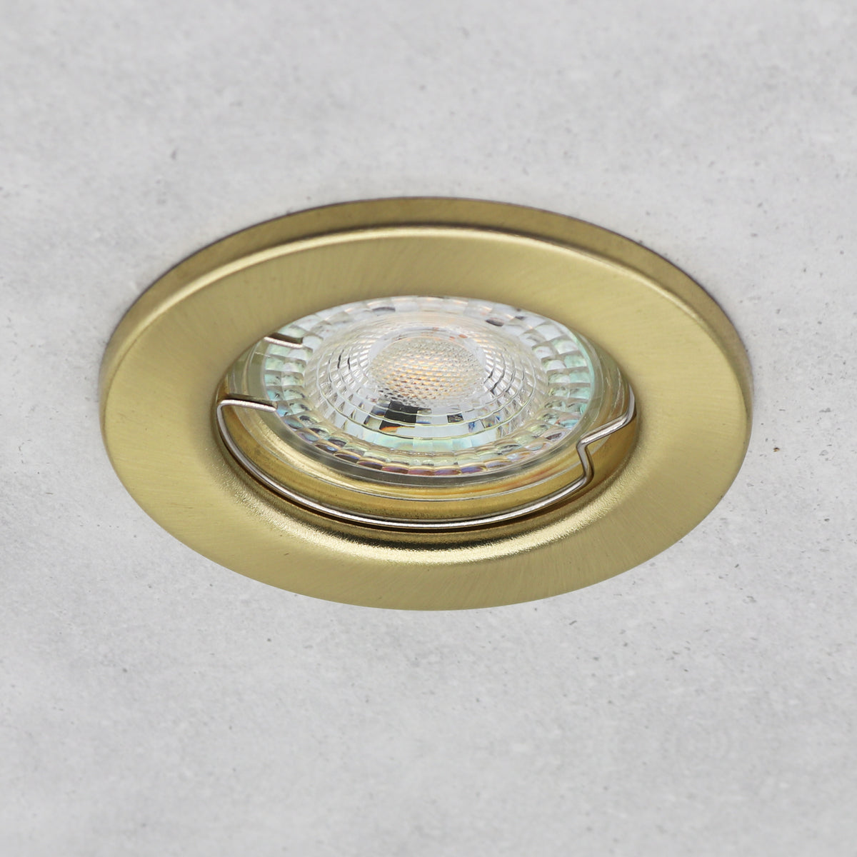 LED Einbaustrahler Decoro 6.2W Dimmbar starr Rund Matt - Messing GU10 230V
