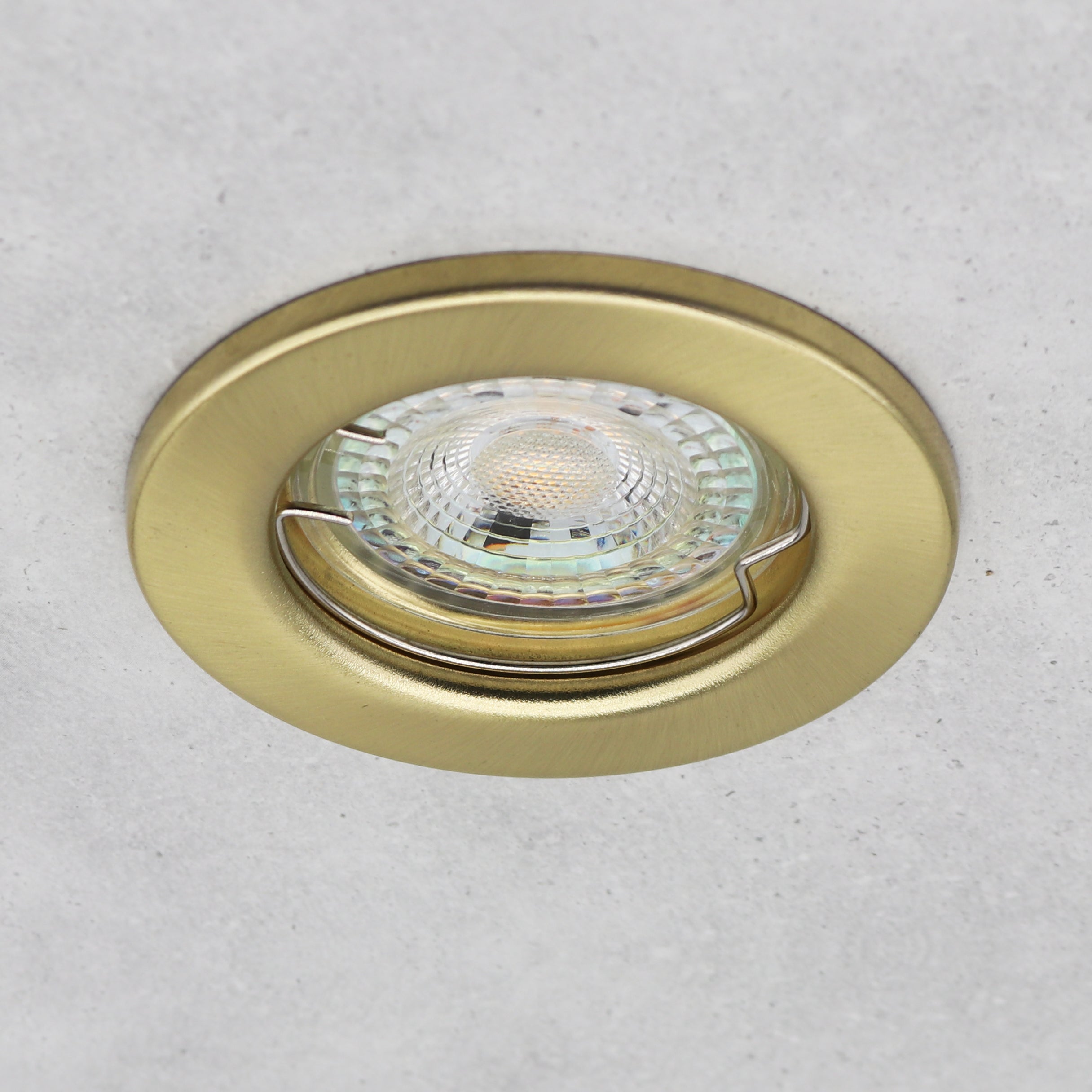 LED Einbaustrahler Decoro 6.2W Dimmbar starr Rund Matt - Messing GU10 230V