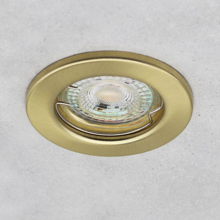 LED Einbaustrahler Decoro 6.2W Dimmbar starr Rund Matt - Messing GU10 230V