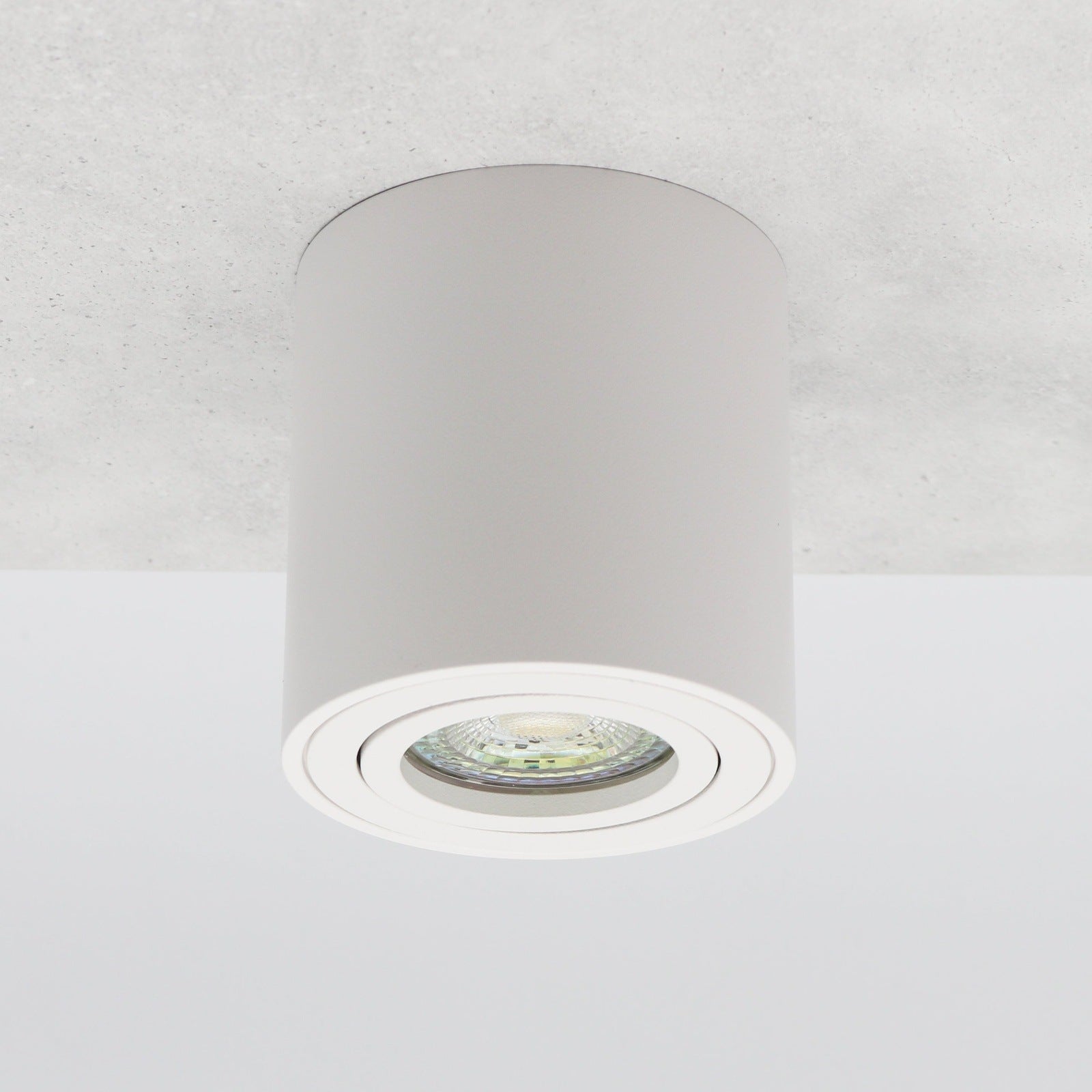 Spot LED en saillie en aluminium | MILAN | Rond - Blanc-Mat | y compris LED 6W DIMMABLE blanc neutre | IP20 | 230 V | GU10