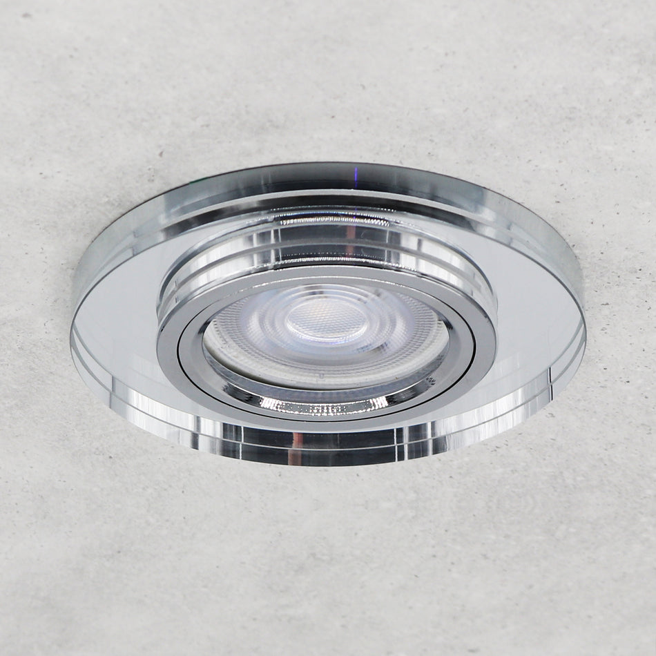 LED Einbaustrahler Extra-Flach Rund CRISTAL 5W Warmweiß Rund Klar 230V