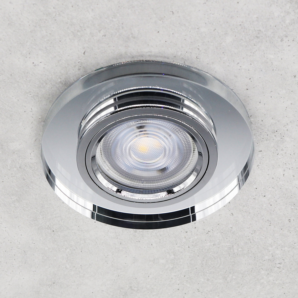 LED Einbaustrahler Extra-Flach Rund CRISTAL 5W Warmweiß Rund Klar 230V