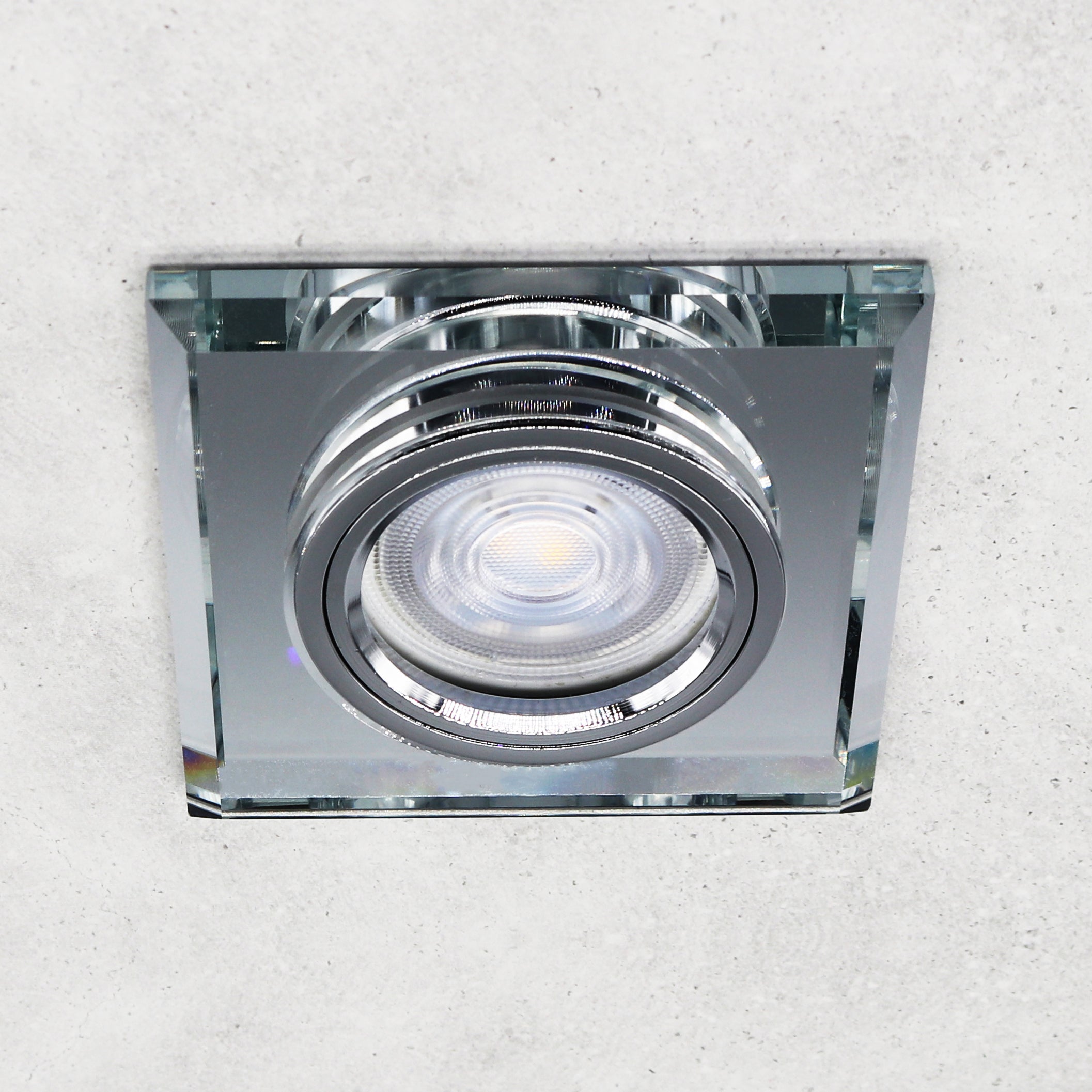 LED Einbaustrahler Extra-Flach Eckig CRISTAL 5W Warmweiß Dimmbar Eckig Klar 230V