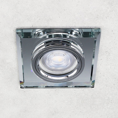 LED Einbaustrahler Extra-Flach Eckig CRISTAL 5W Warmweiß Dimmbar Eckig Klar 230V