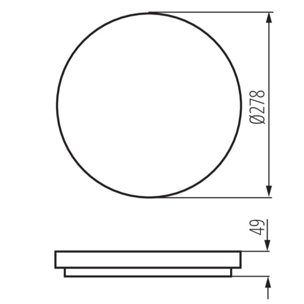 LED ceiling light with motion detection, round, white, neutral white, 18W / IP54 / 230V 