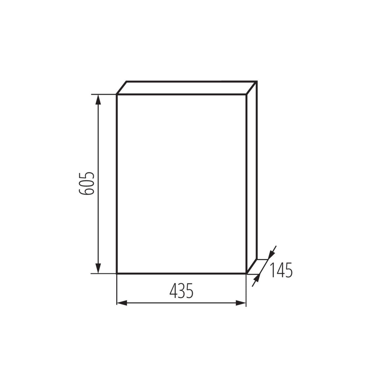 Verteilerkasten weiß 435x145x605, 3x18P IP30 230/400V