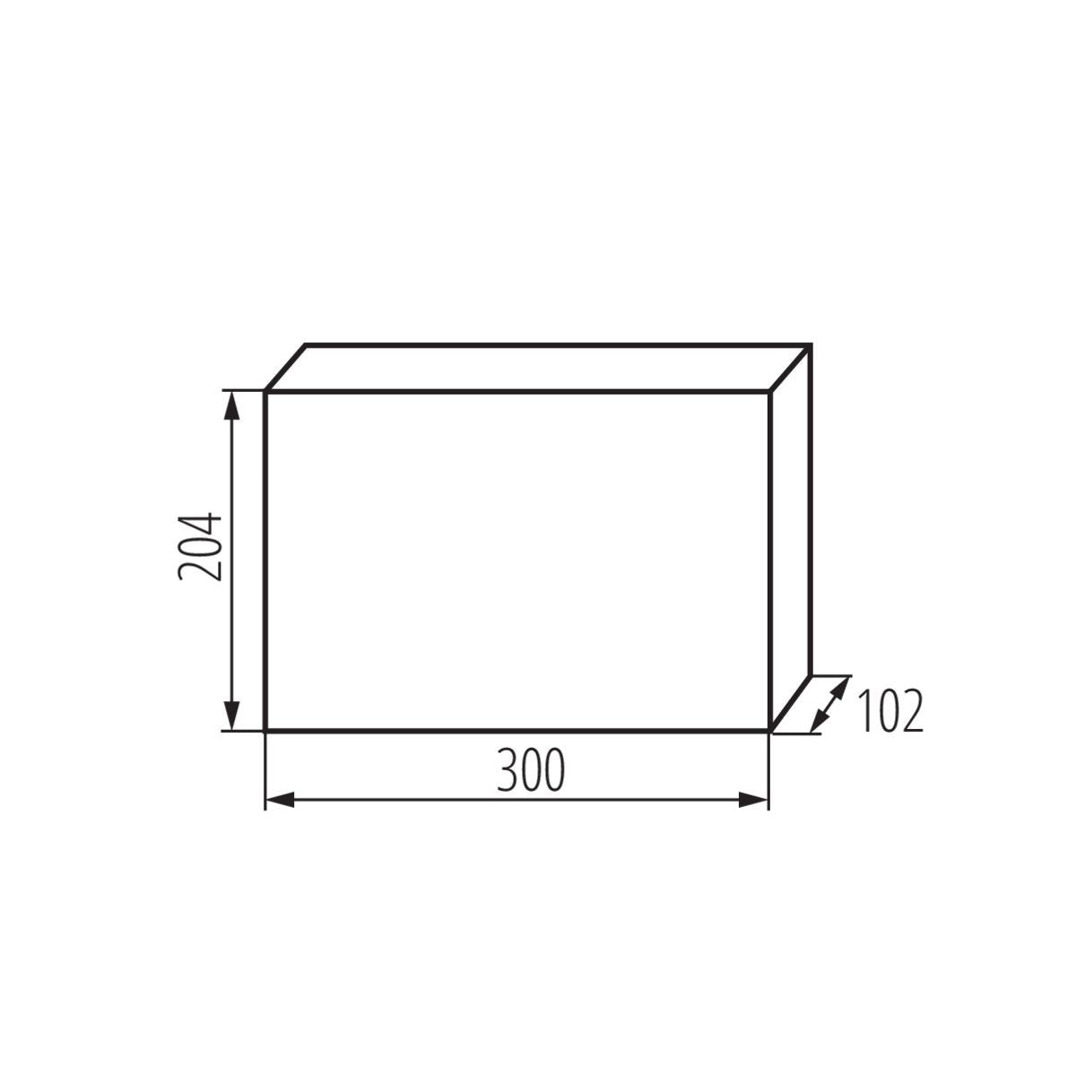 Distribution box white 300x102x204, 2x6P IP30 230/400V 