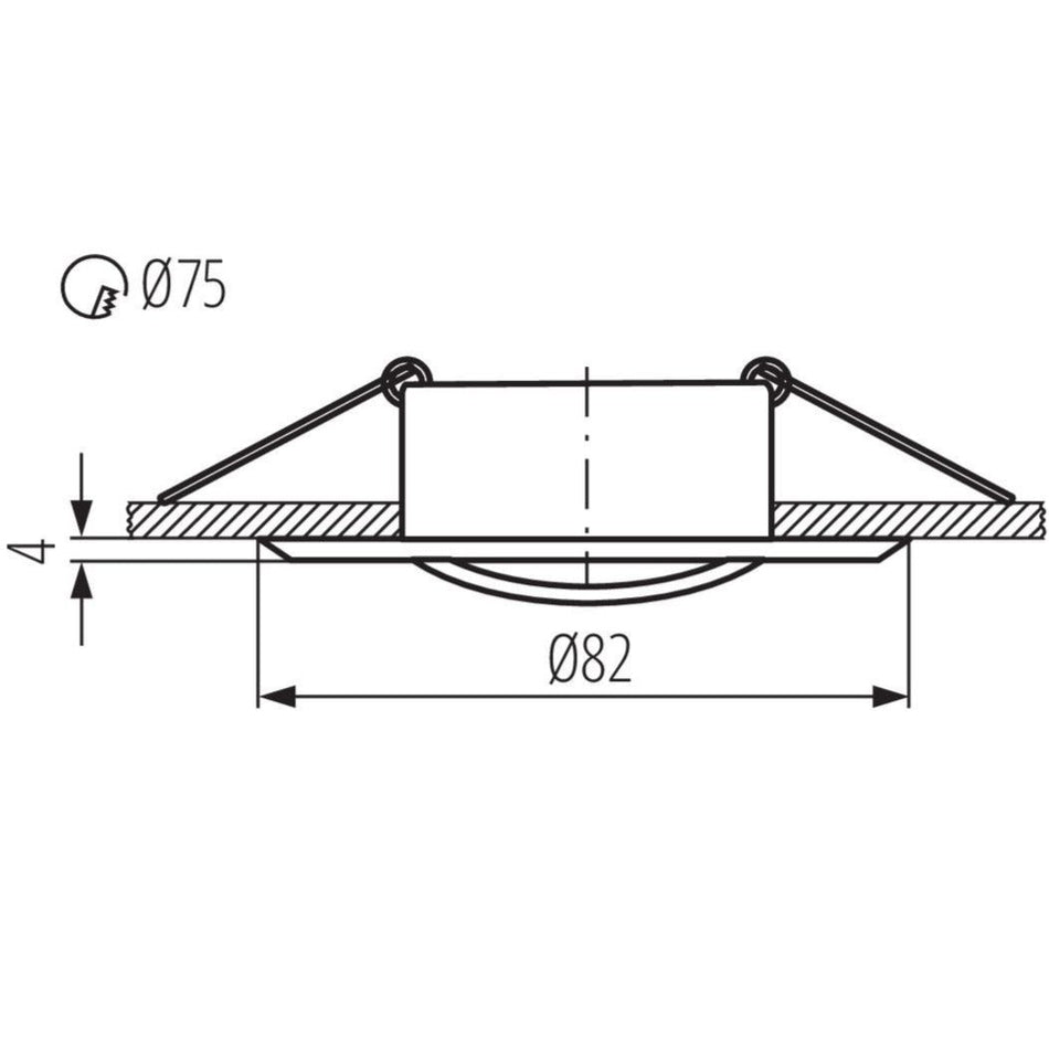 Einbaustrahler aus Aluminium Rund Ø82mm IP20 GU10 230V | extra-flach | dimmbar