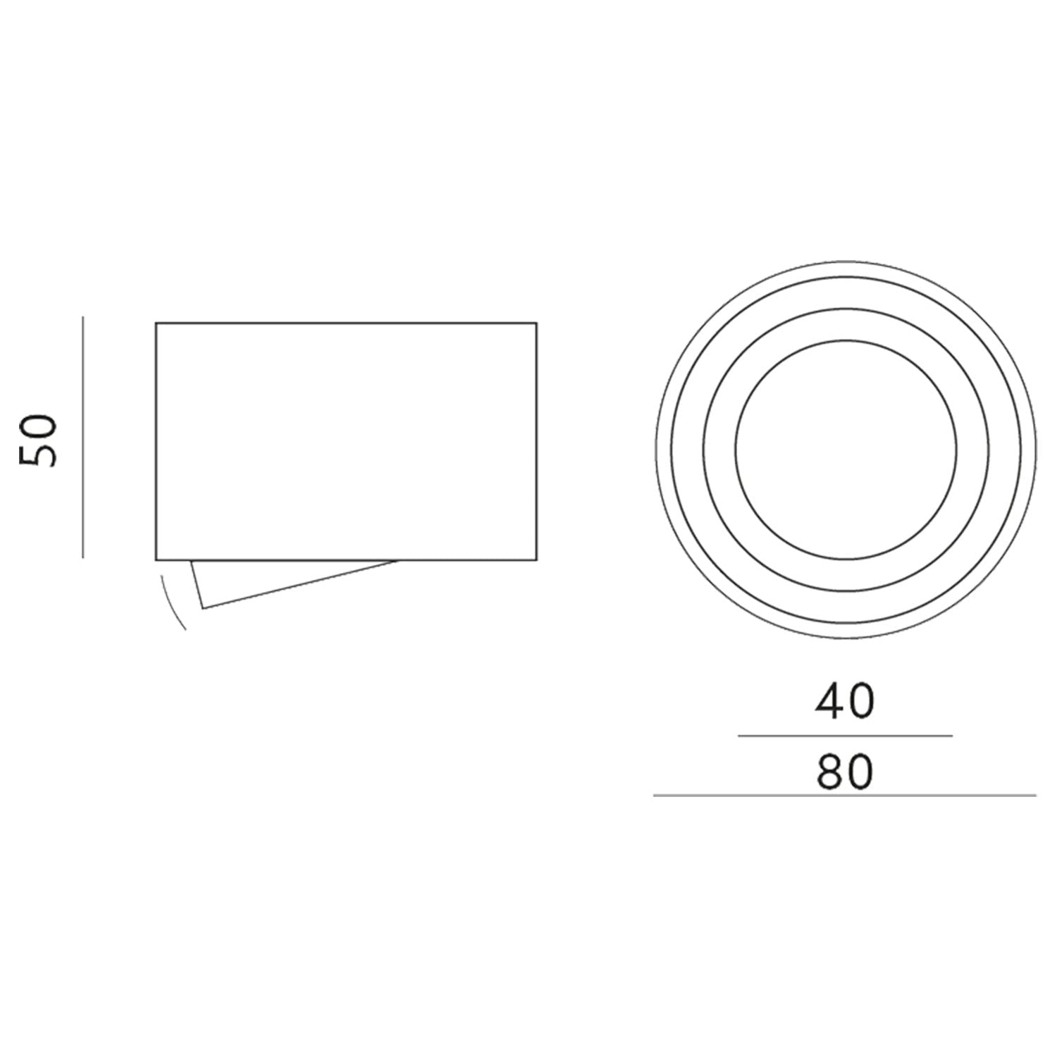 Spot LED en saillie plat Smart Wifi MILANO SMALL Ø80mm | Noir-Mat | incluant LED 5W CCT extra plat | IP20 | 230 V | aluminium