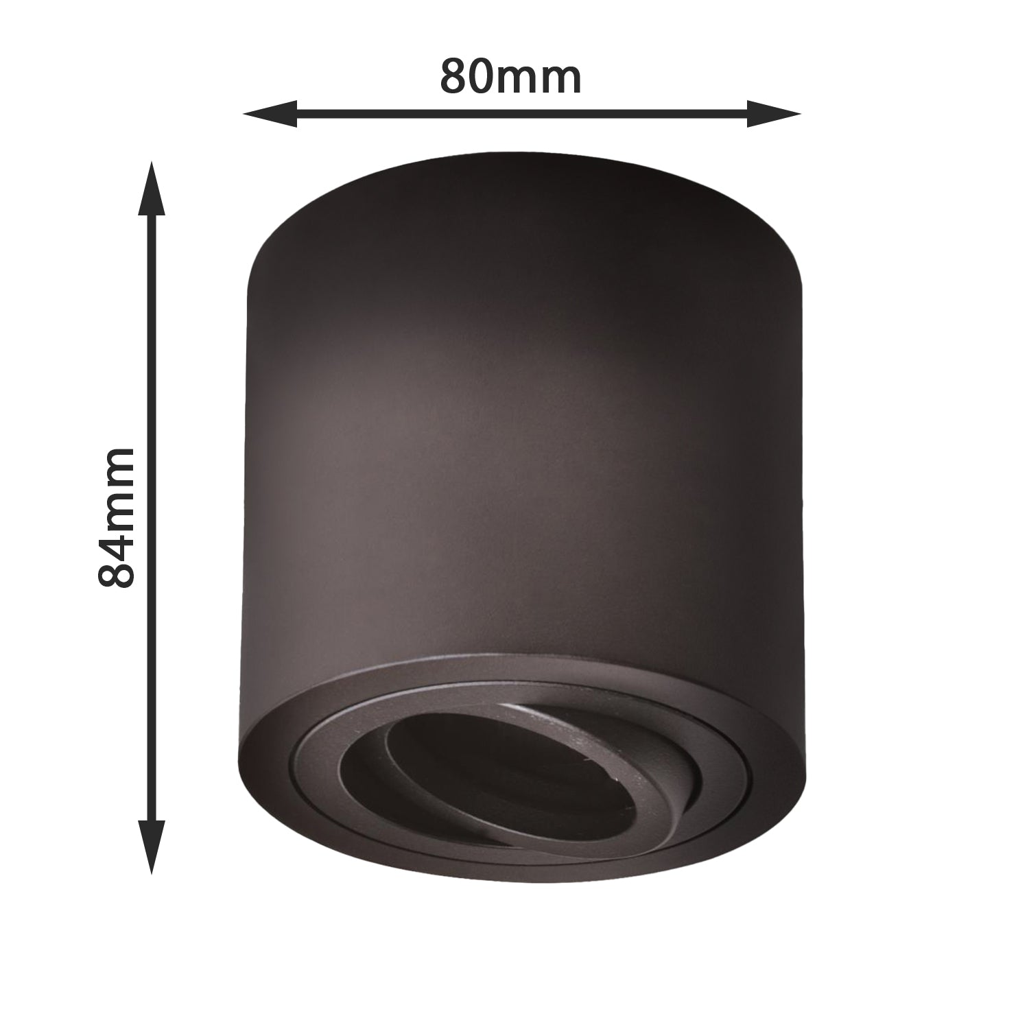 LED Aufbaustrahler aus Aluminium | MILANO | Rund - Schwarz-Matt|  inkl. LED 6W | Warmweiß o. Neutralweiß | IP20 | GU10 | 230V