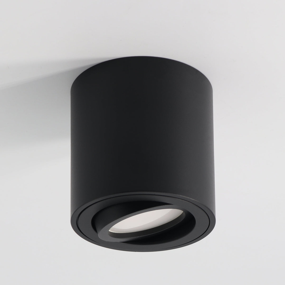 LED Aufbaustrahler MILANO | aus Aluminium | Rund Schwarz-Matt | inkl. Dimmbar 6W Neutralweiß | IP20 | GU10 | 230V