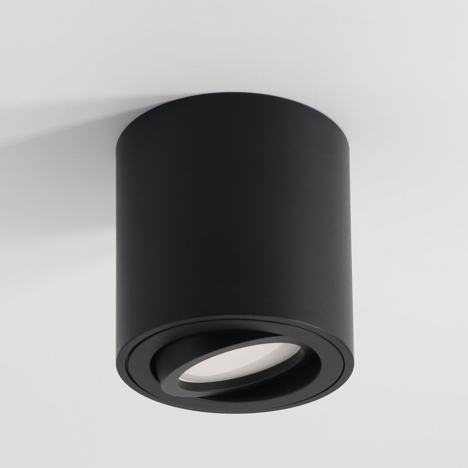 LED Aufbaustrahler MILANO | aus Aluminium | Rund Schwarz-Matt | inkl. Dimmbar 6W Neutralweiß | IP20 | GU10 | 230V