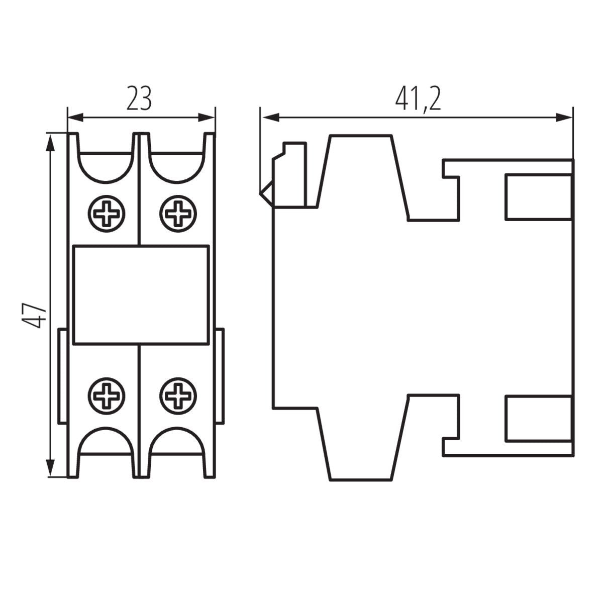 Leistungsschütz KCP AX11, 2-polig, weiß / 0.95A / IP20 / 400 VAC