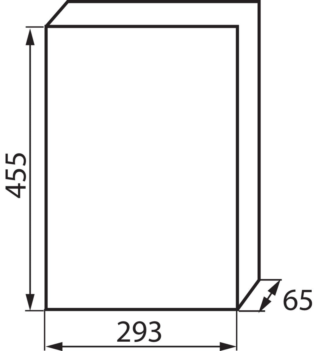 Verteilerkasten / Sicherungskasten / Stromverteiler, 3-reihig, 455 x 293 x 65, IP40, 230/400V